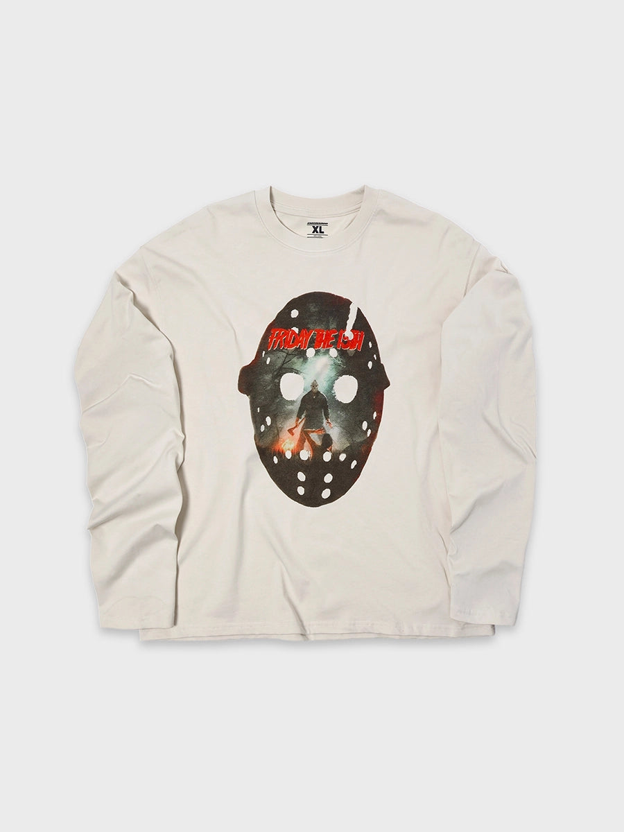 T-shirt à manches longues Doodle avec ourlet brut – Homme