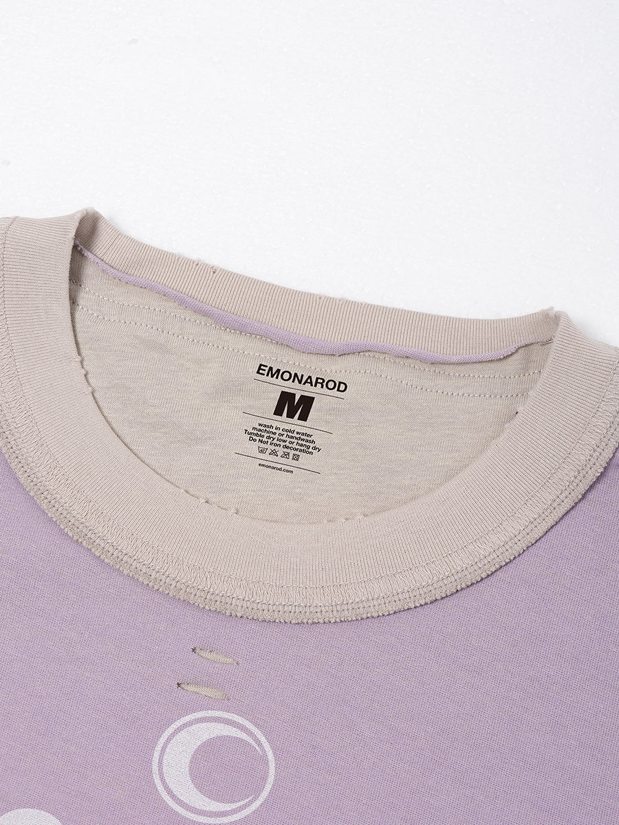 Reversed Trim Distressed Tee
