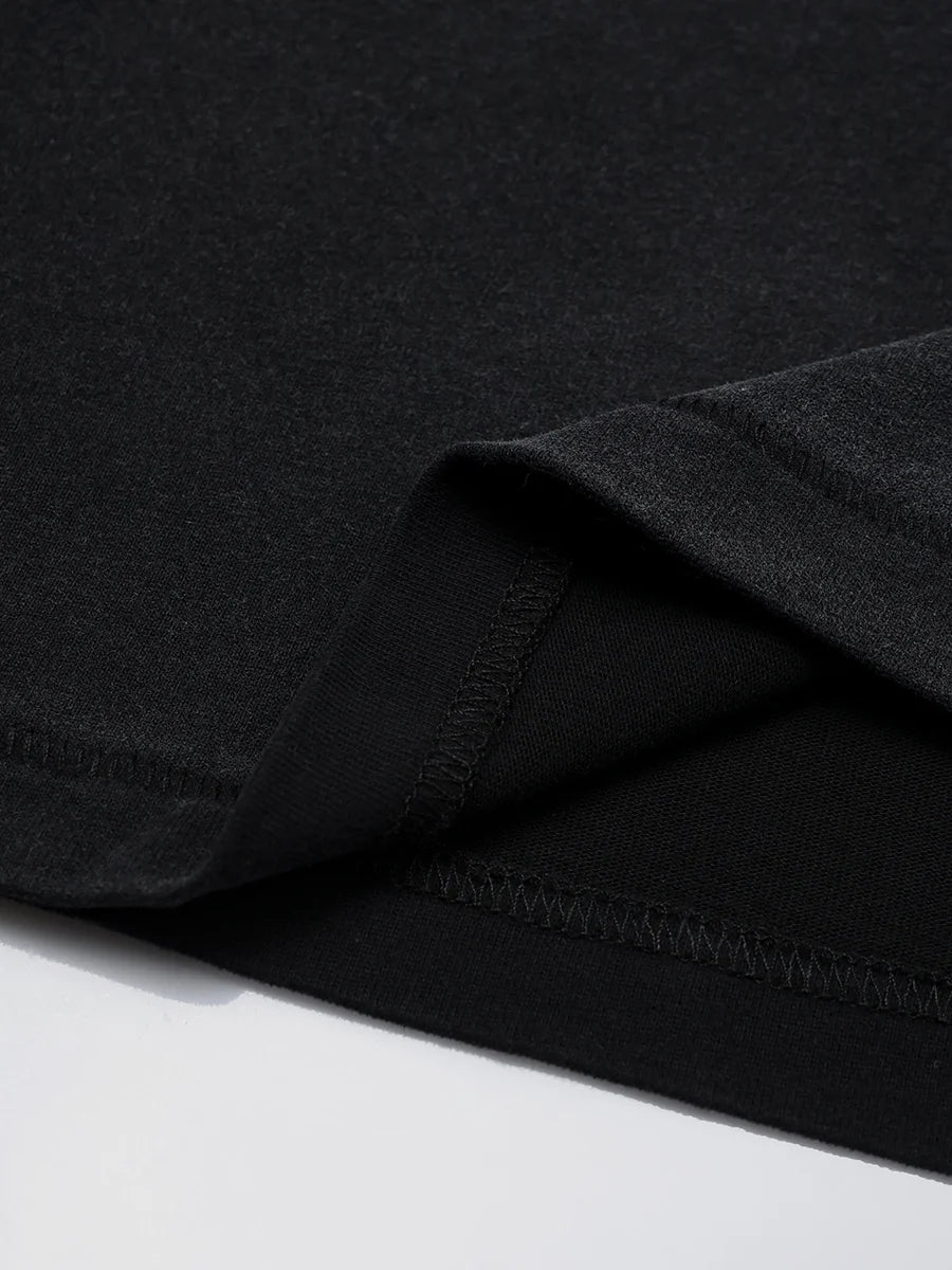 T-shirt à manches longues Doodle avec ourlet brut – Homme