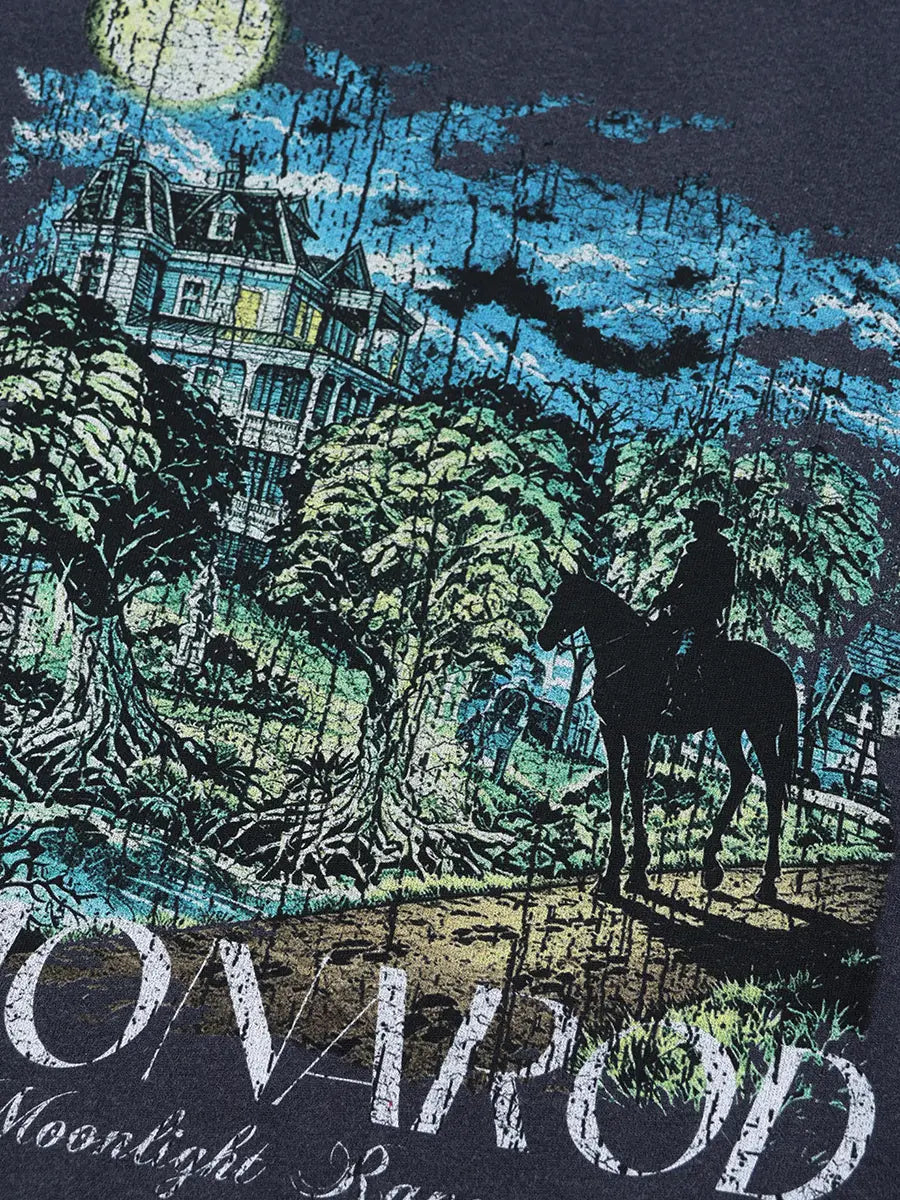 T-shirt à manches longues Doodle avec ourlet brut – Homme