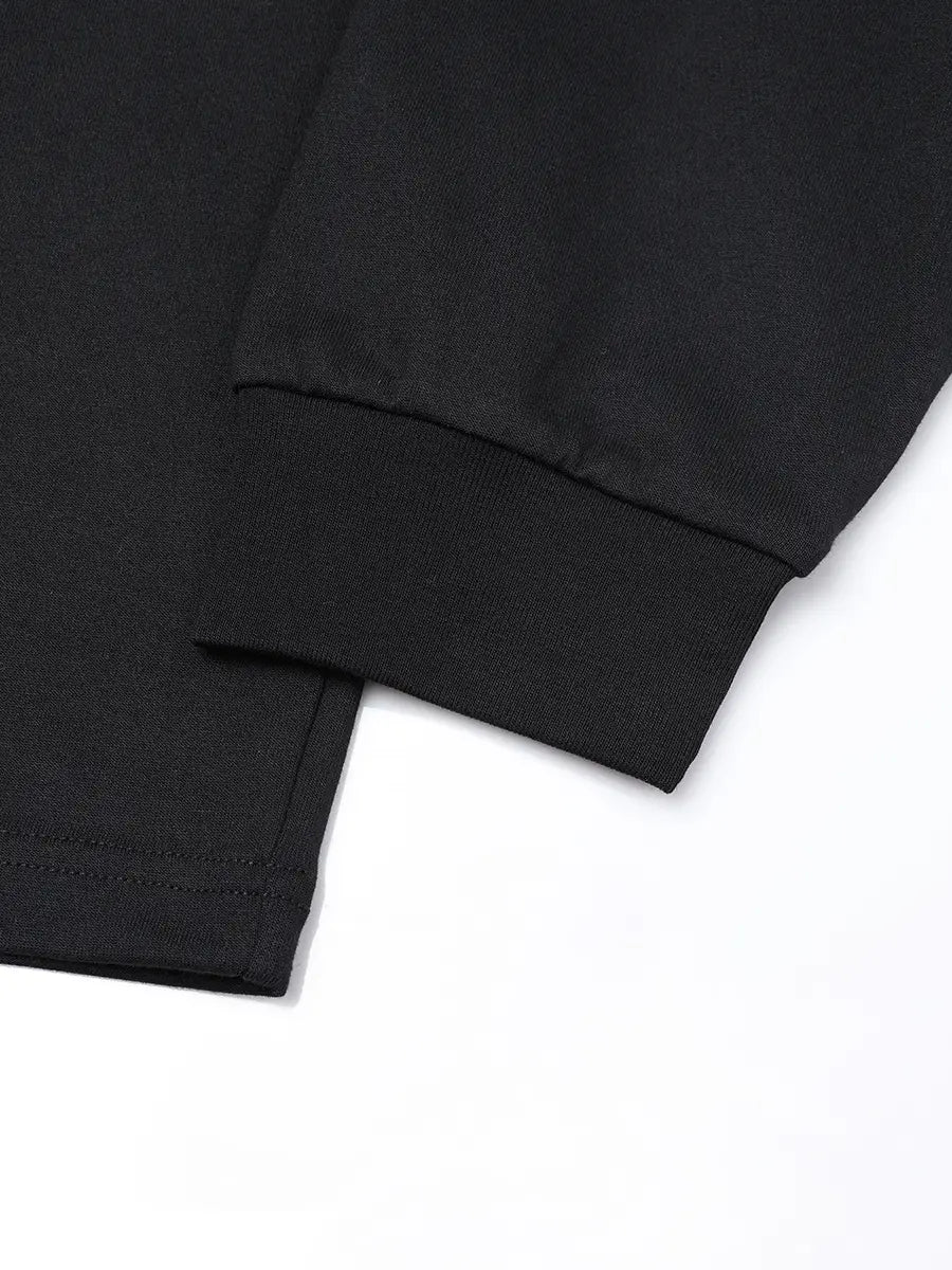 T-shirt à manches longues Doodle avec ourlet brut – Homme