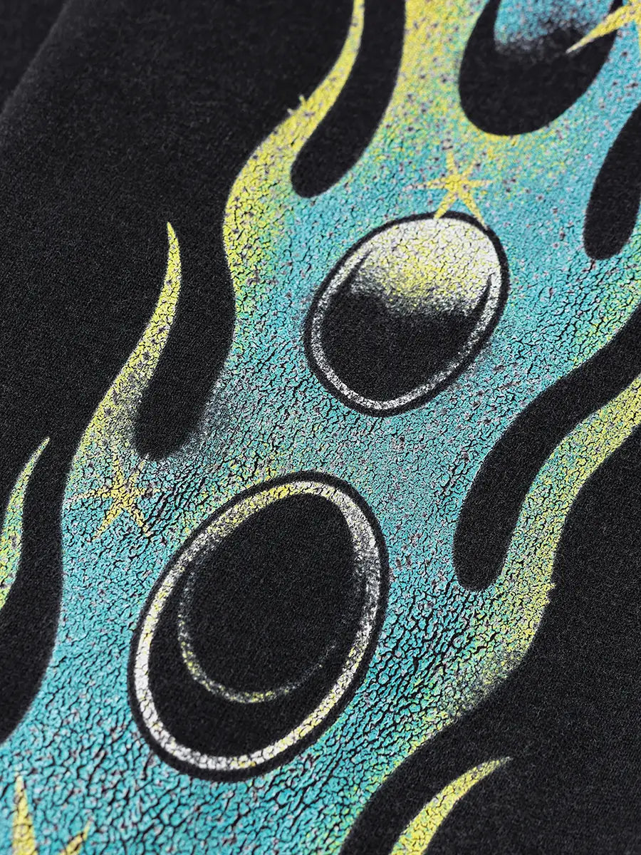 T-shirt à manches longues Doodle avec ourlet brut – Homme