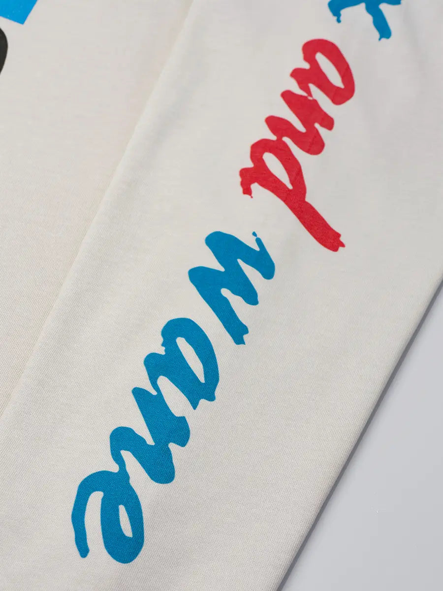 T-shirt à manches longues Doodle avec ourlet brut – Homme