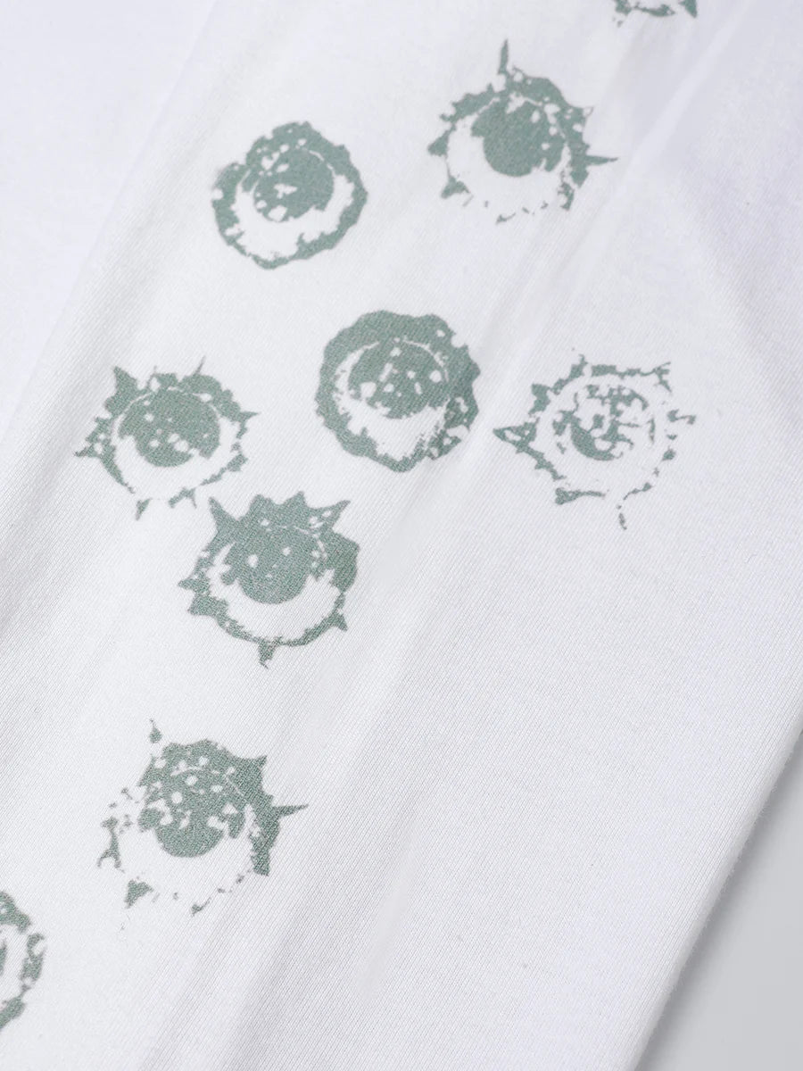 Doodle Langarmshirt mit offener Saumkante – Herren