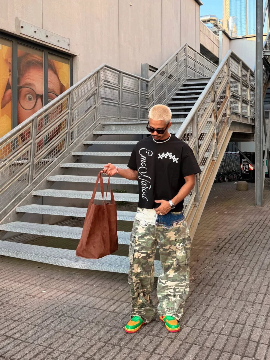 Side-Text Graphic Boxy Tee