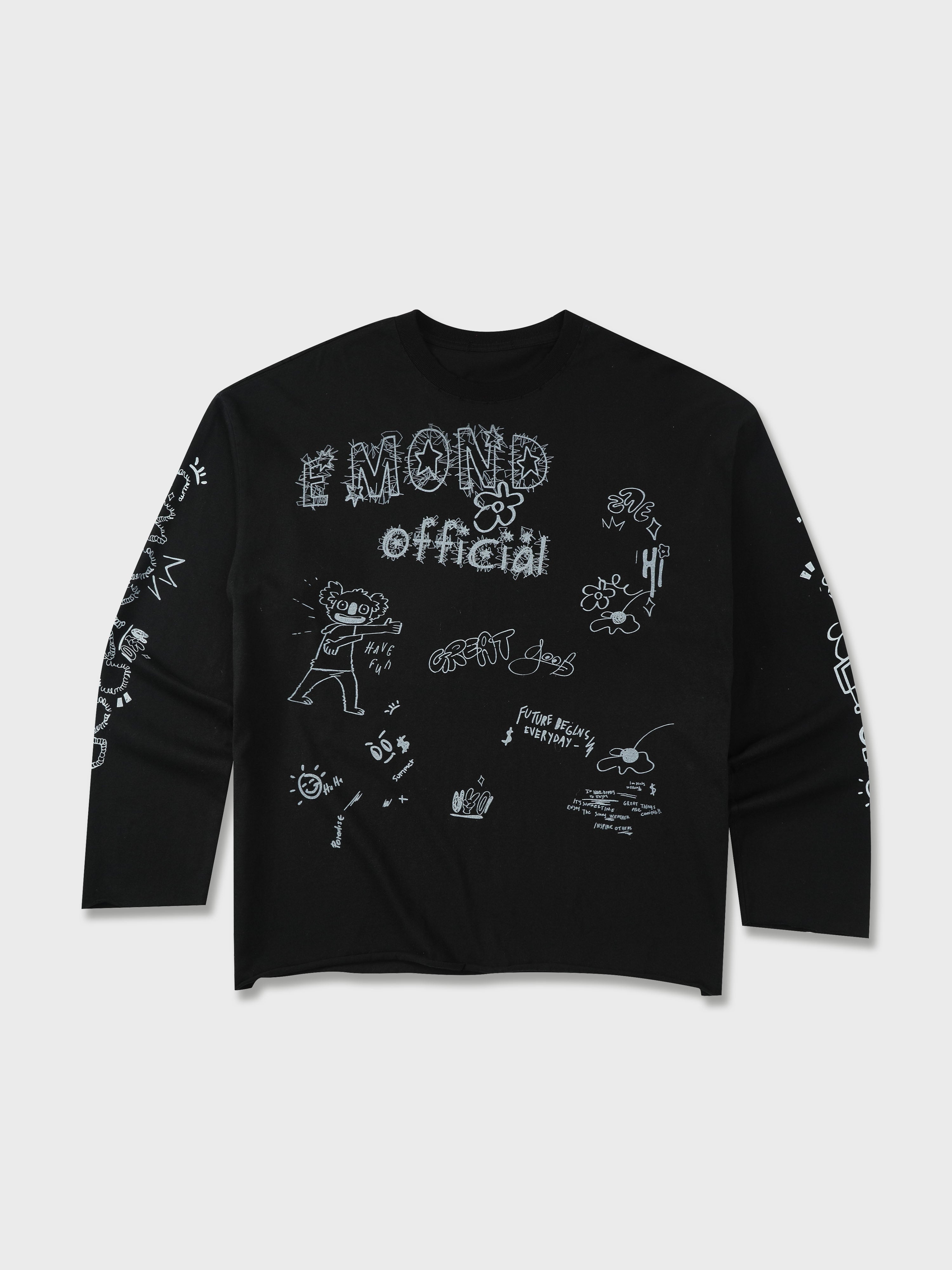 Doodle Raw Hem Longsleeve - Men