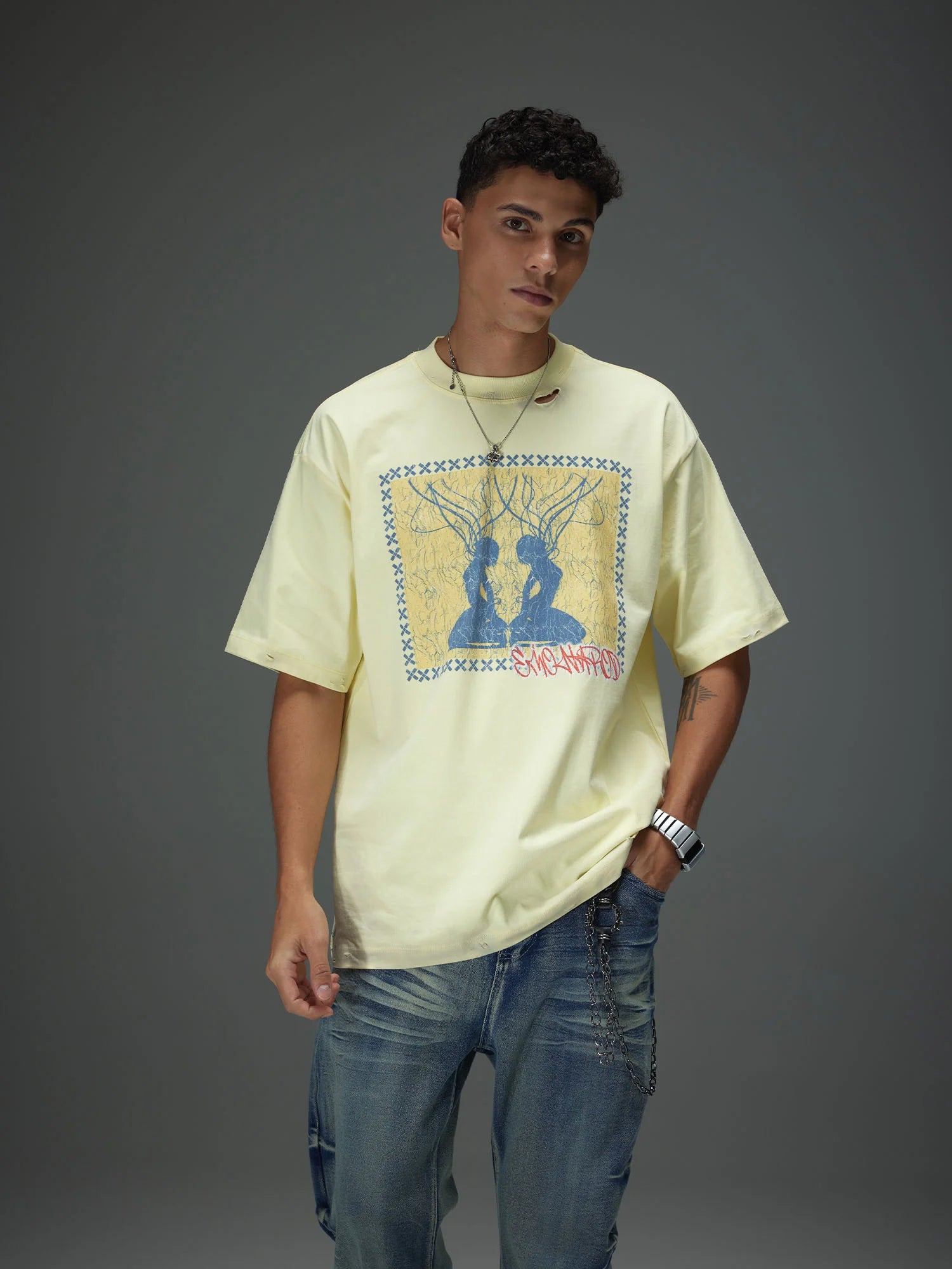 Symmetric Silhouette Graphic Tee