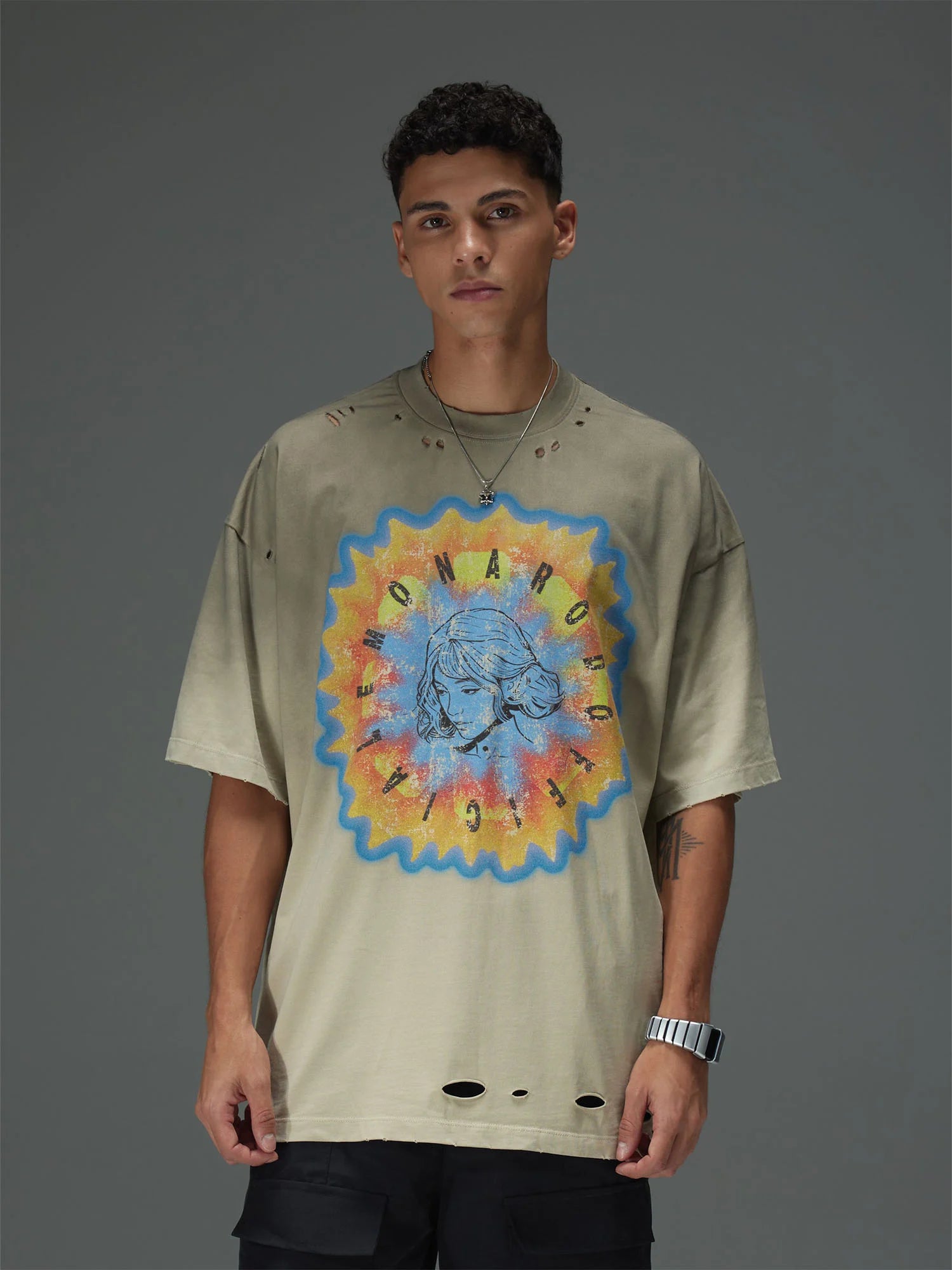 Vintage Halo Illustration Graphic Tee