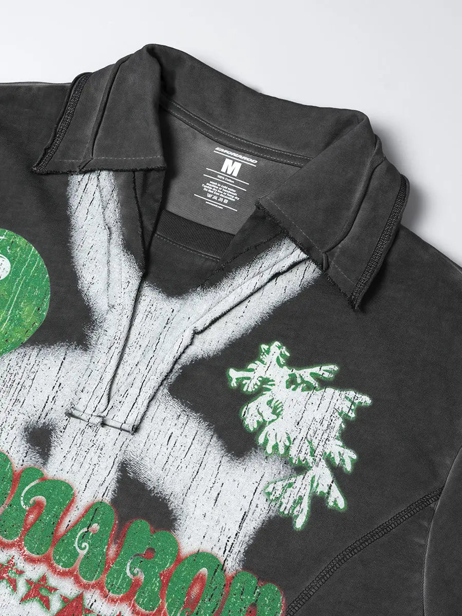 Deconstructed Yin Yang Dollar Polo Tee