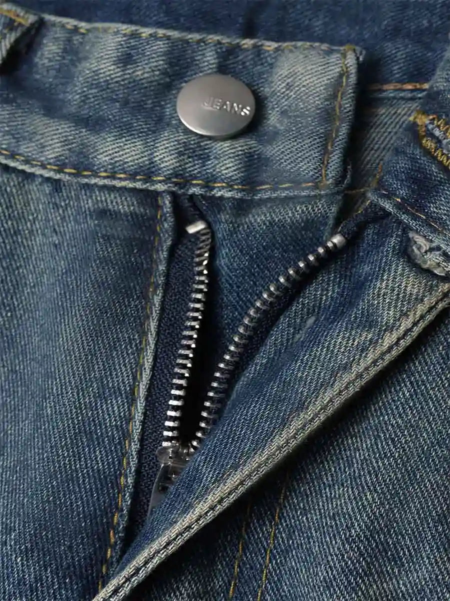 Destroyed Patch Denim Jeans