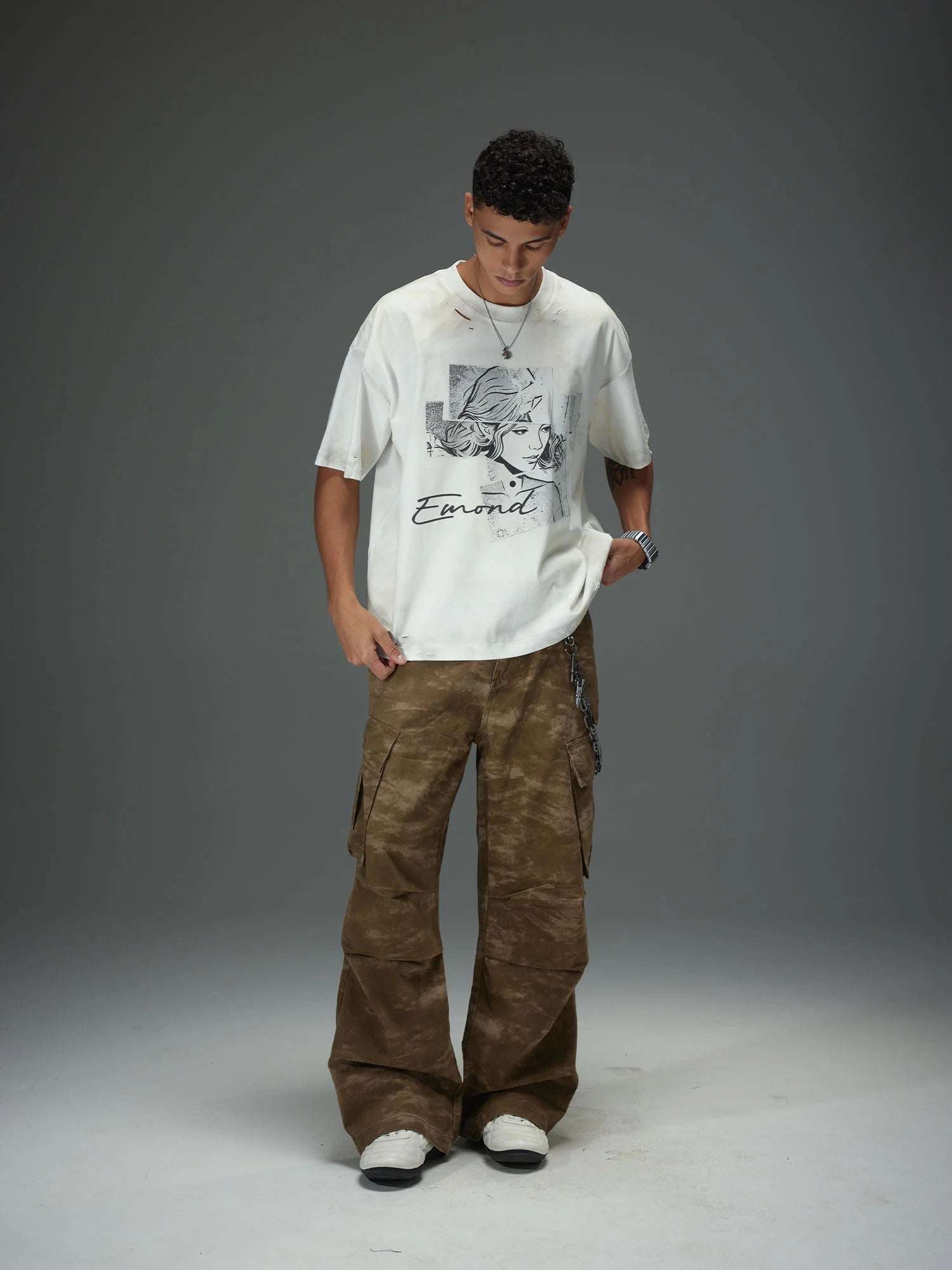 Fragmented Portrait Collage Tee