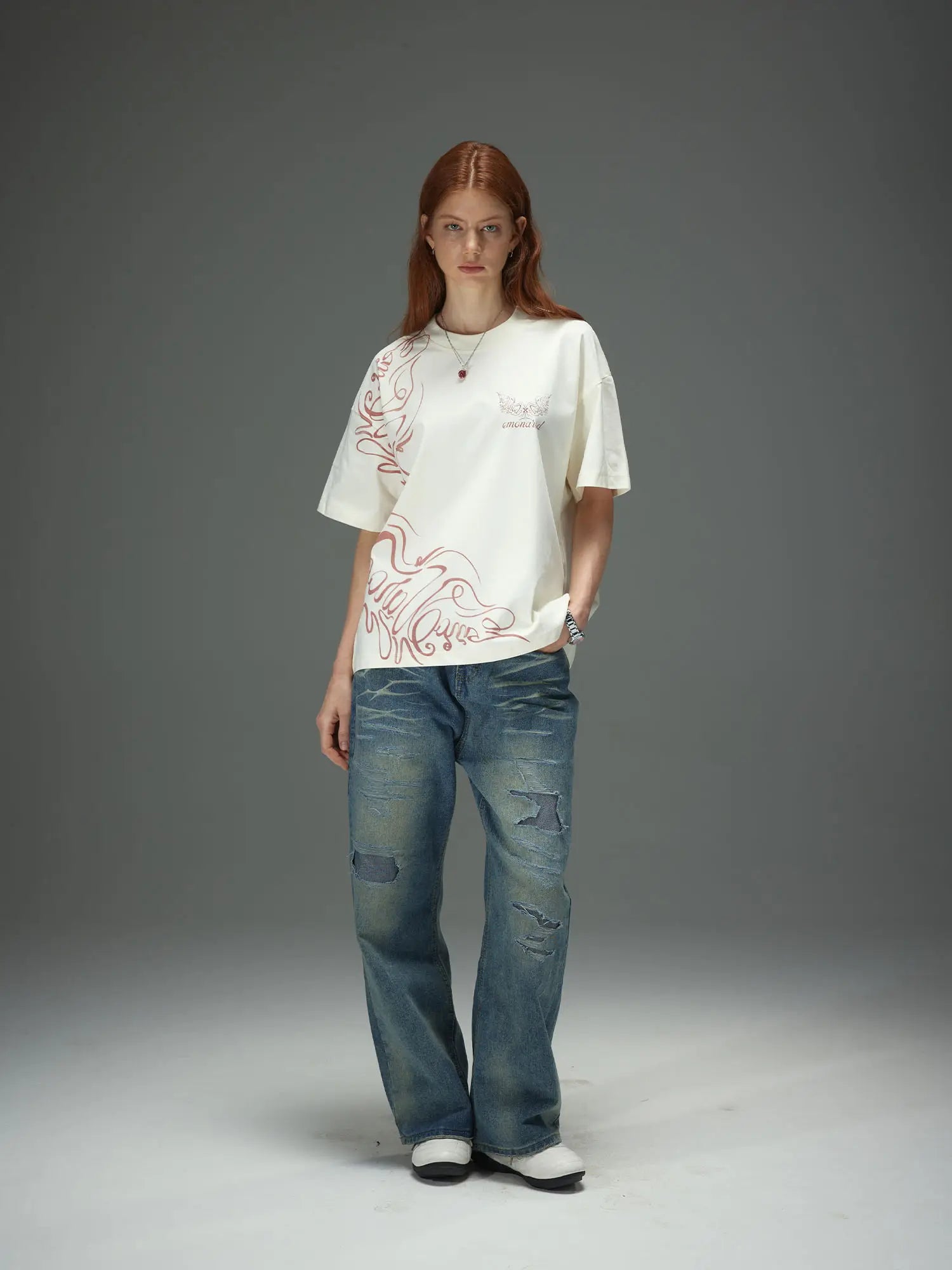 Linear Graphic Crop Tee
