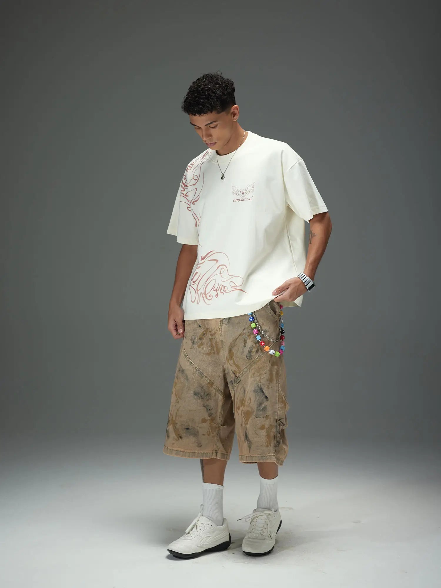 Linear Graphic Crop Tee