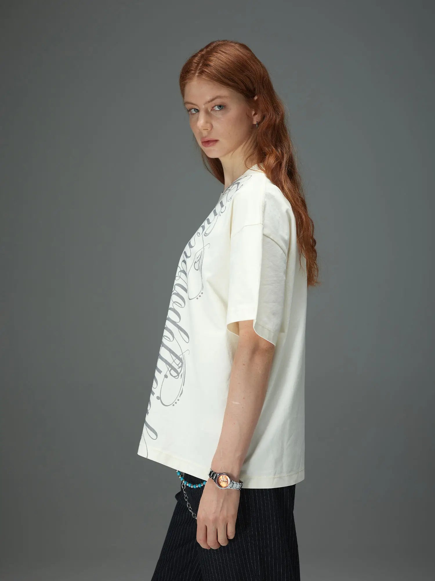 Vertical Script Boxy Tee