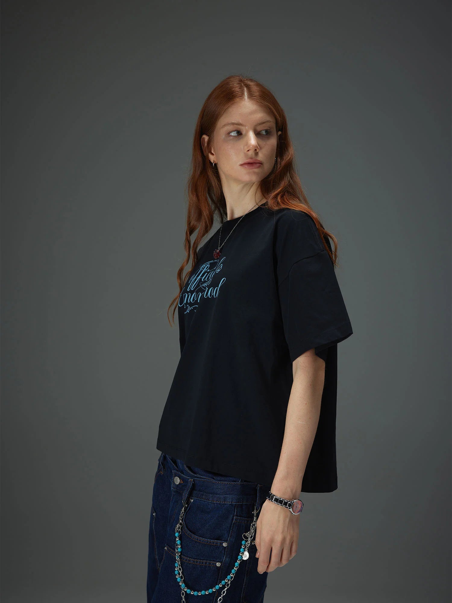 Minimal Script Boxy Tee