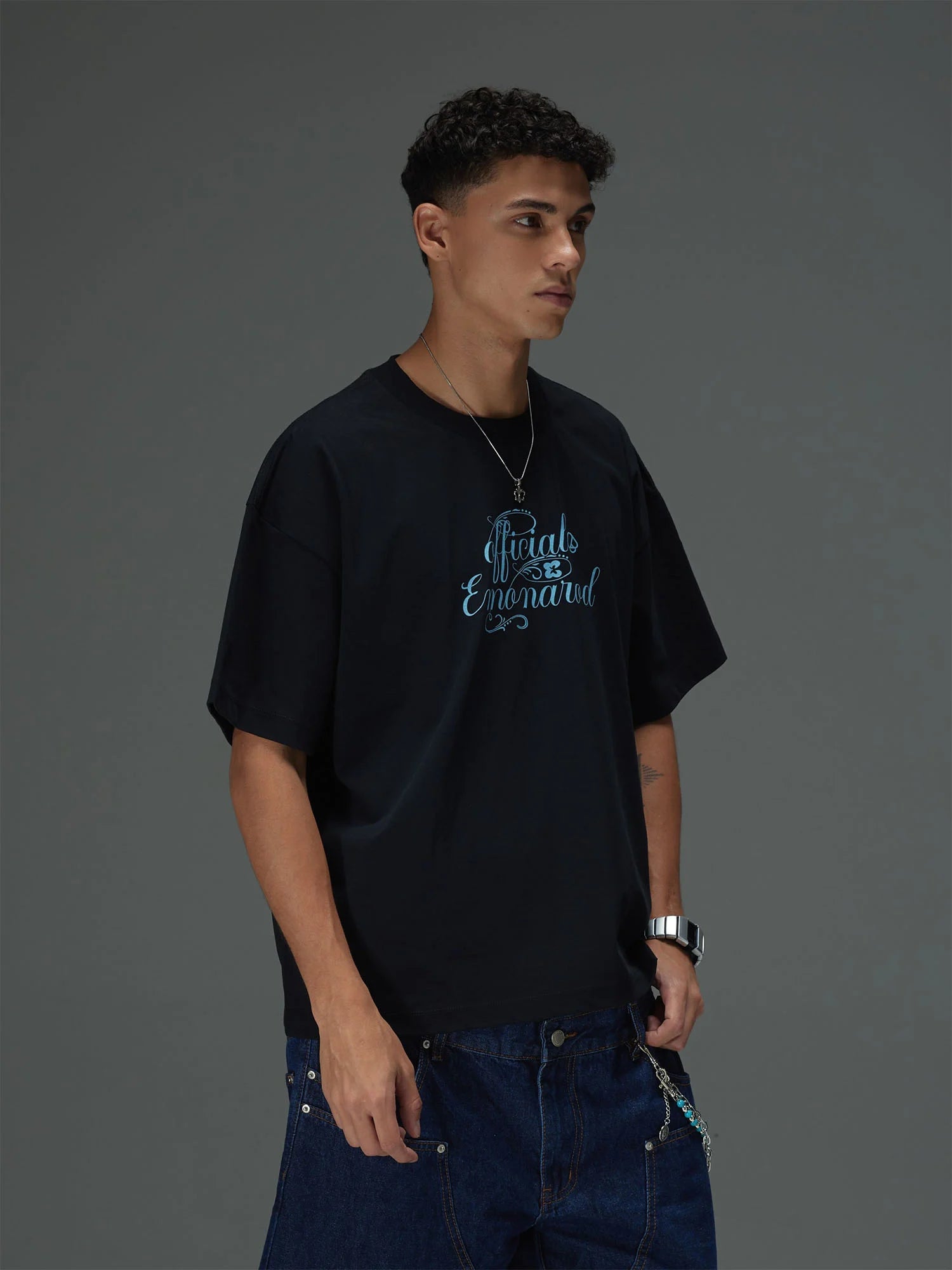 Minimal Script Boxy Tee