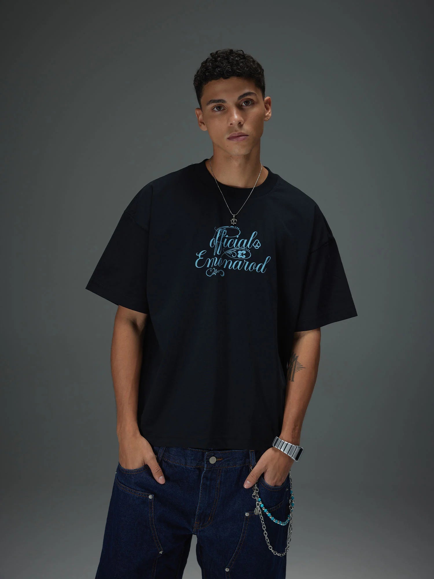 Minimal Script Boxy Tee