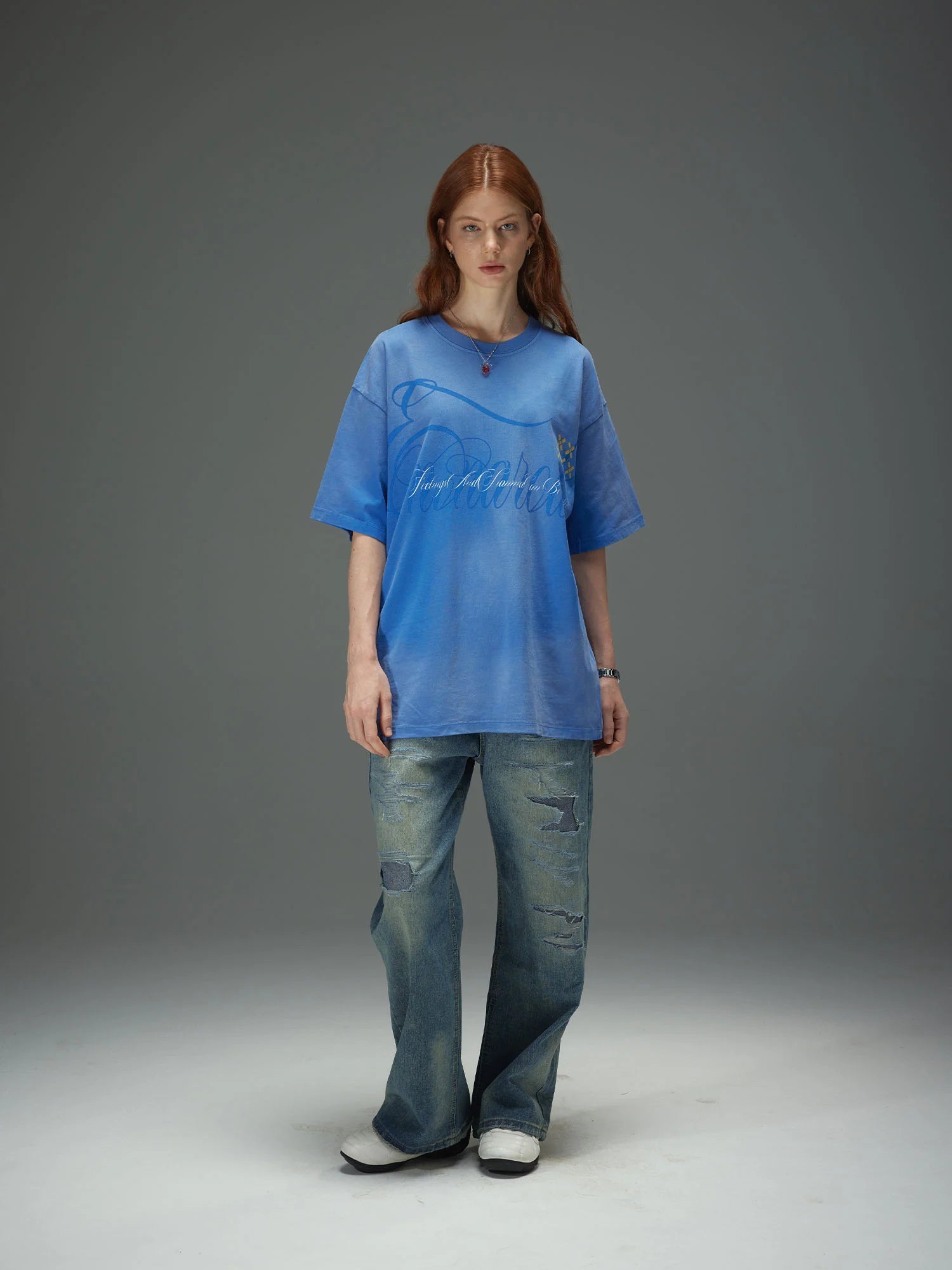 Acid Wash Script Tee