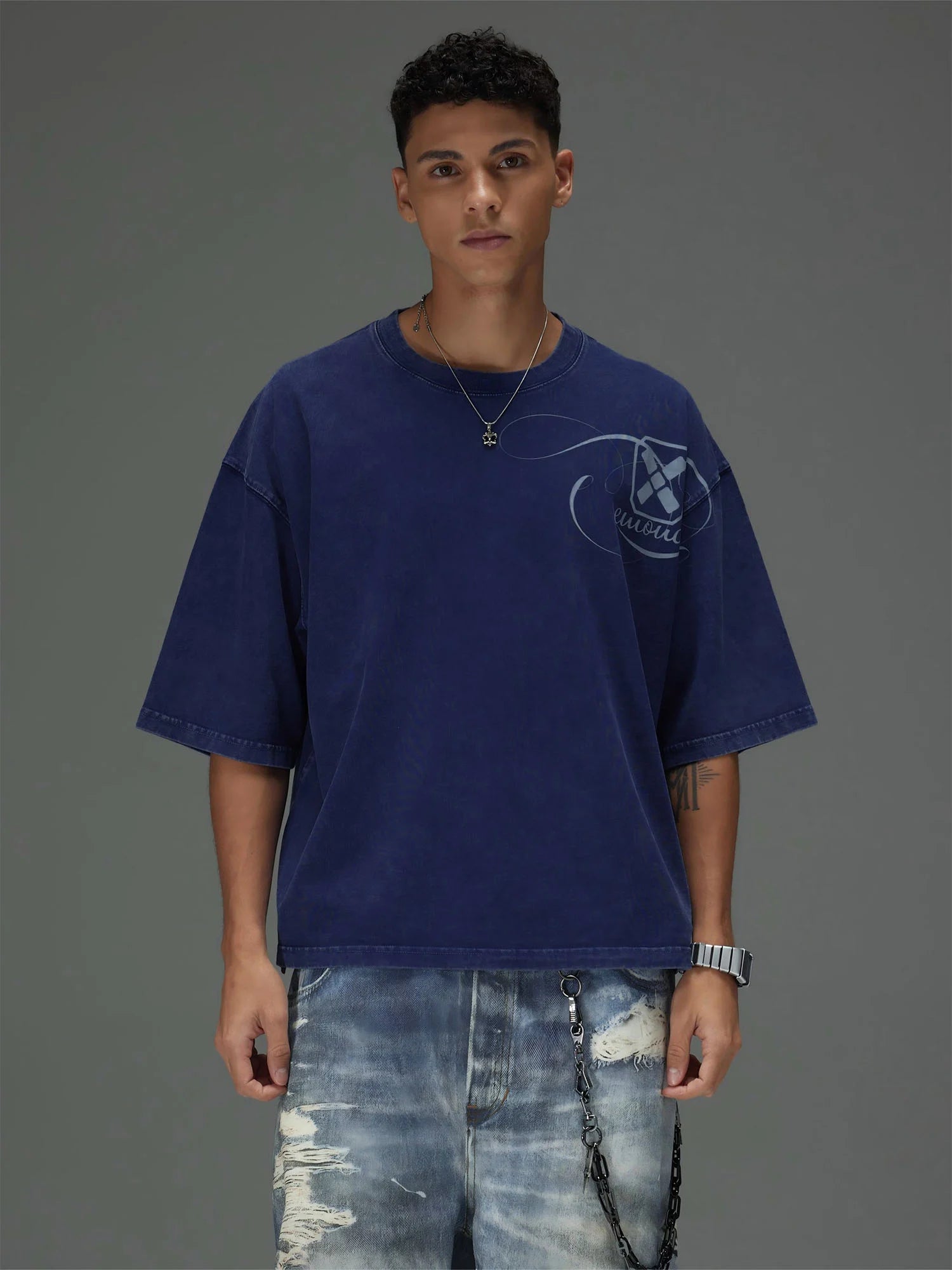 Shoulder Trace Boxy Tee