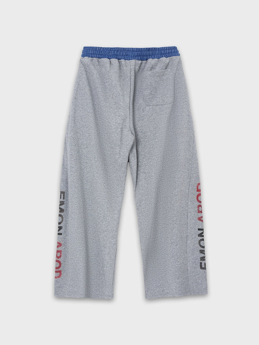 Plaid Waist Logo Pants