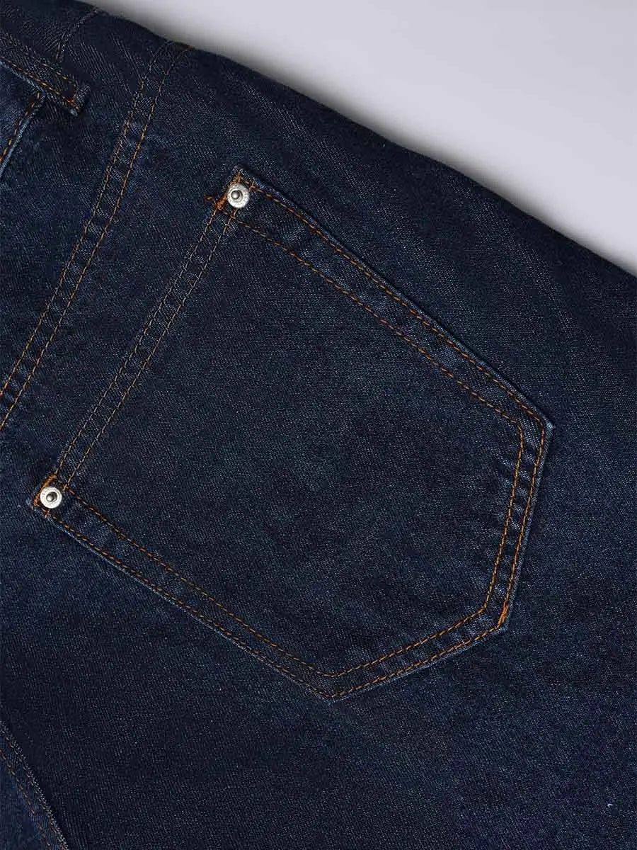 Rivet Double Waist Denim Shorts