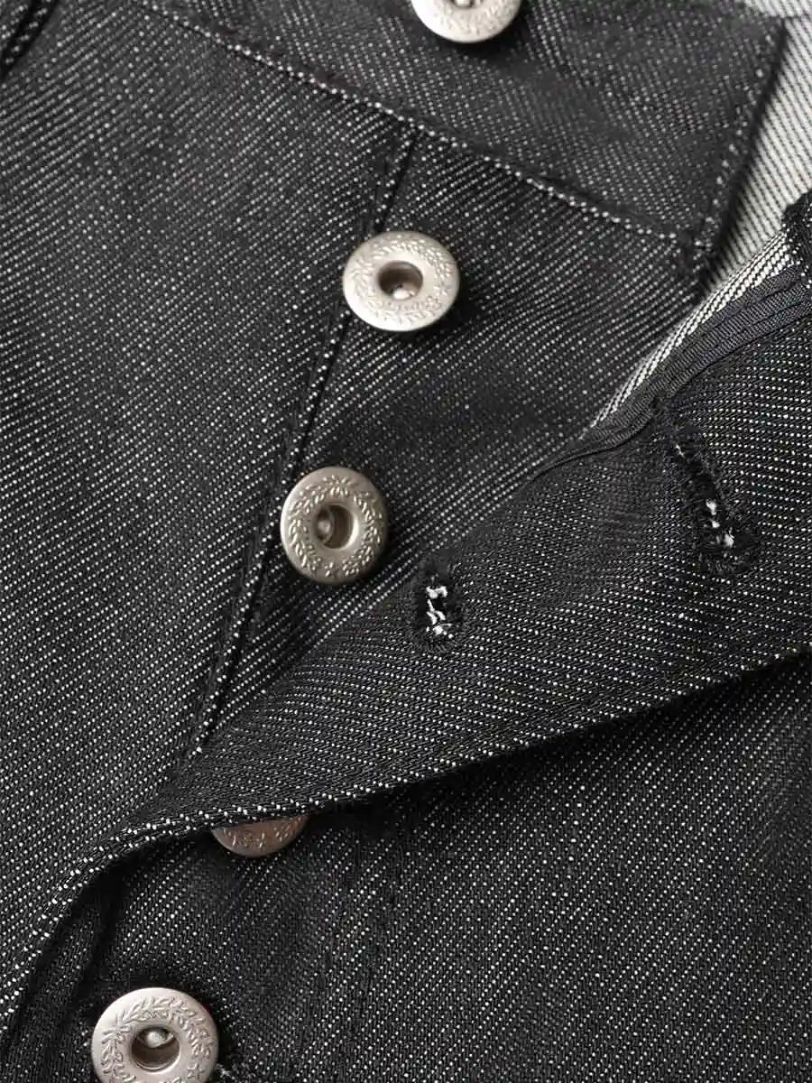 Wide Leg Button Fly Denim Shorts