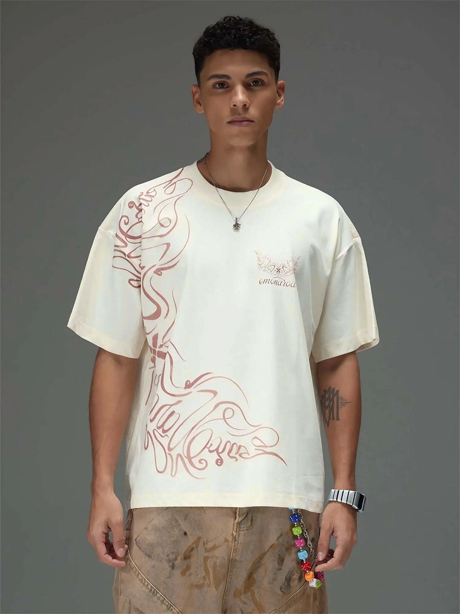 Linear Graphic Crop Tee