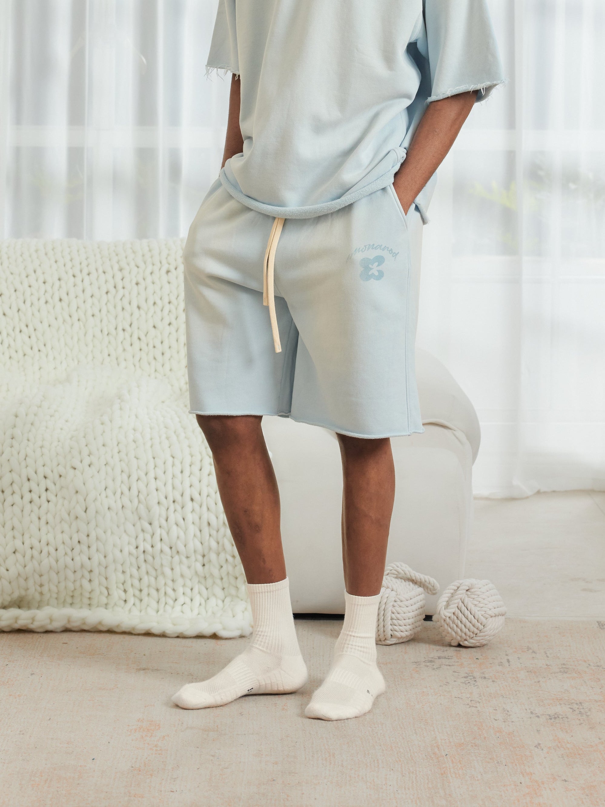 Raw Edge Loungewear Shorts - Men