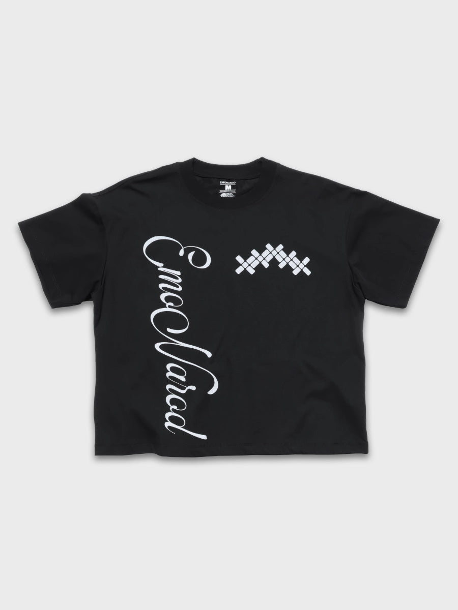Side-Text Graphic Boxy Tee
