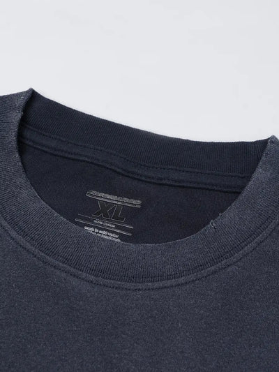 T-shirt à manches longues Doodle avec ourlet brut – Homme