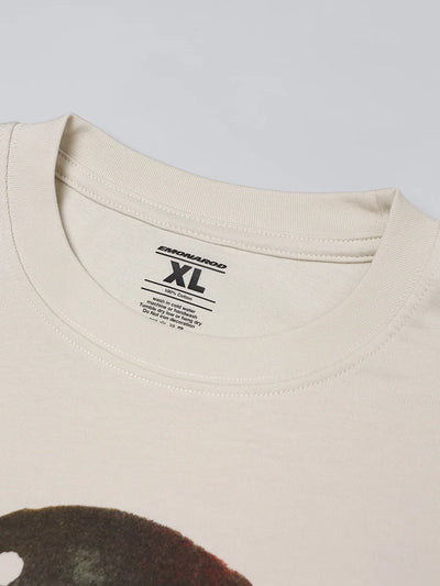 T-shirt à manches longues Doodle avec ourlet brut – Homme