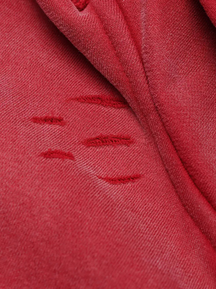 Doodle Langarmshirt mit offener Saumkante – Herren