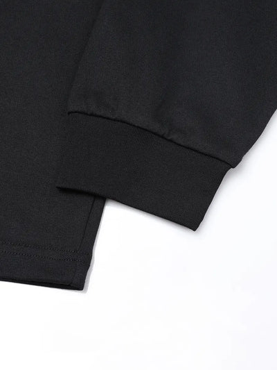 T-shirt à manches longues Doodle avec ourlet brut – Homme
