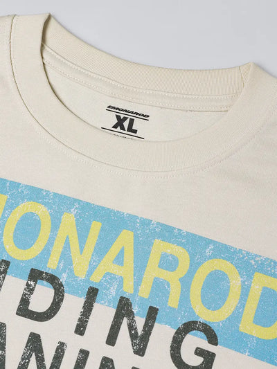 T-shirt à manches longues Doodle avec ourlet brut – Homme