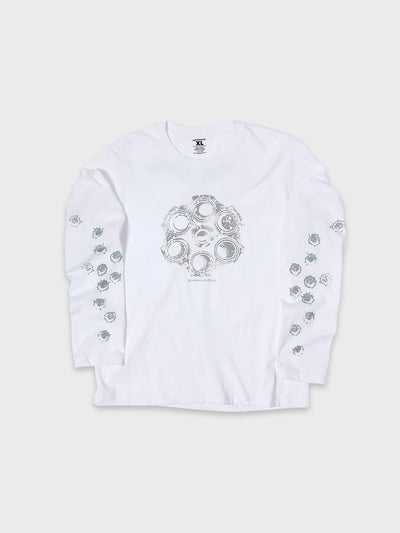 Doodle Langarmshirt mit offener Saumkante – Herren