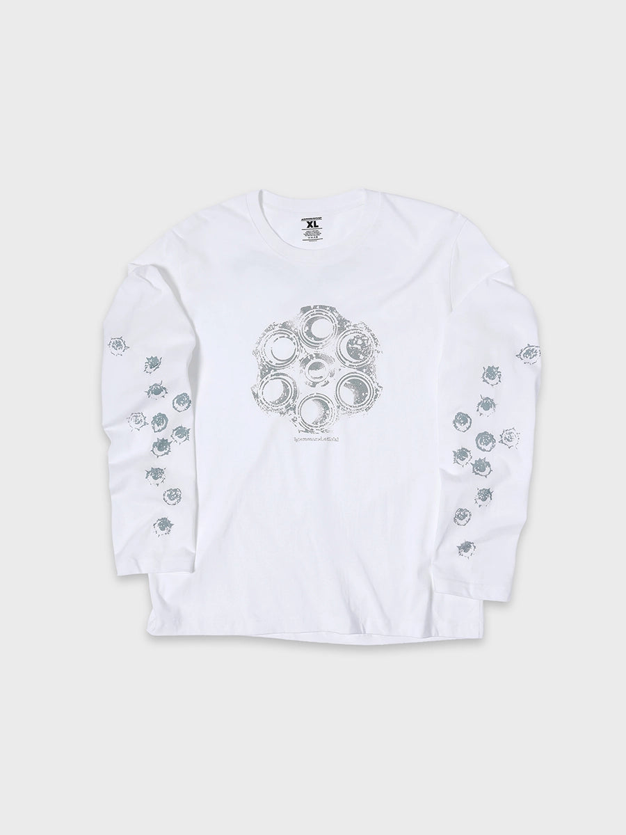 Doodle Langarmshirt mit offener Saumkante – Herren