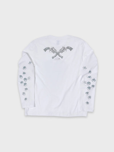 Doodle Langarmshirt mit offener Saumkante – Herren