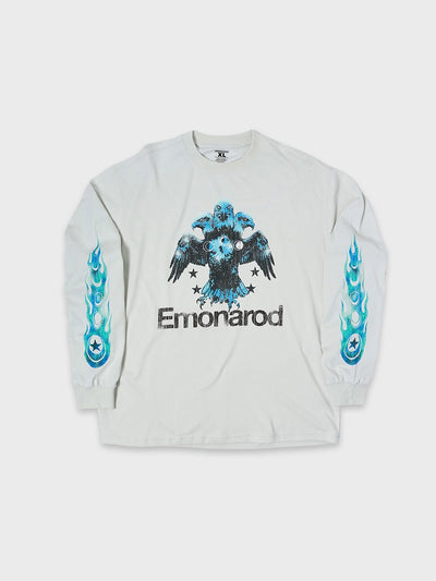 T-shirt à manches longues Doodle avec ourlet brut – Homme