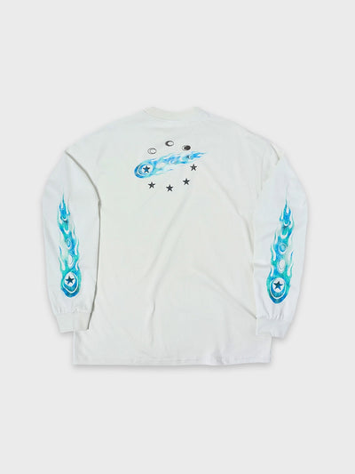 T-shirt à manches longues Doodle avec ourlet brut – Homme