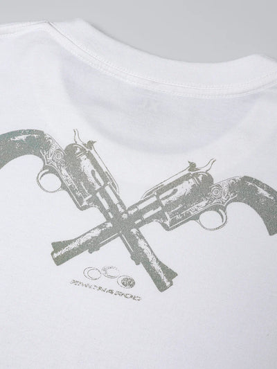 Doodle Langarmshirt mit offener Saumkante – Herren