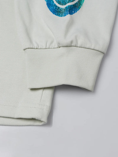 T-shirt à manches longues Doodle avec ourlet brut – Homme
