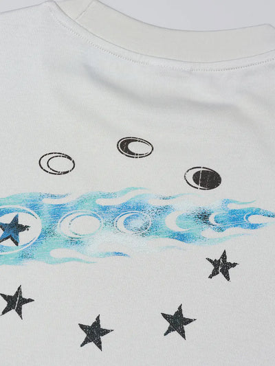 T-shirt à manches longues Doodle avec ourlet brut – Homme
