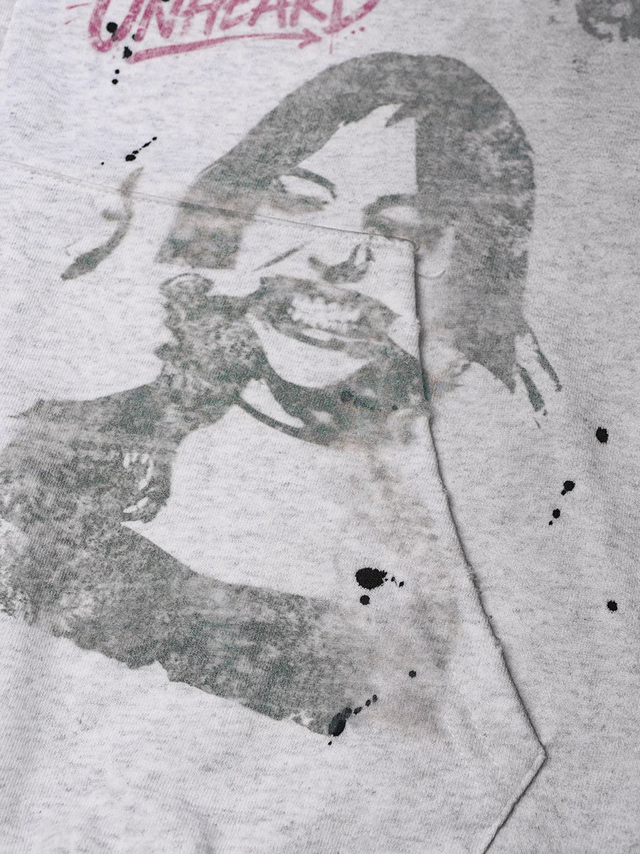 Doodle Langarmshirt mit offener Saumkante – Herren