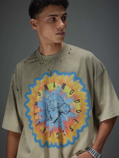 Vintage Halo Illustration Graphic Tee