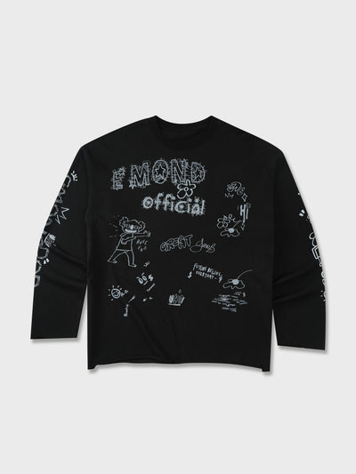 Doodle Raw Hem Longsleeve - Men