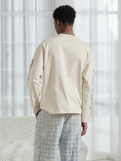 Doodle Raw Hem Longsleeve - Men