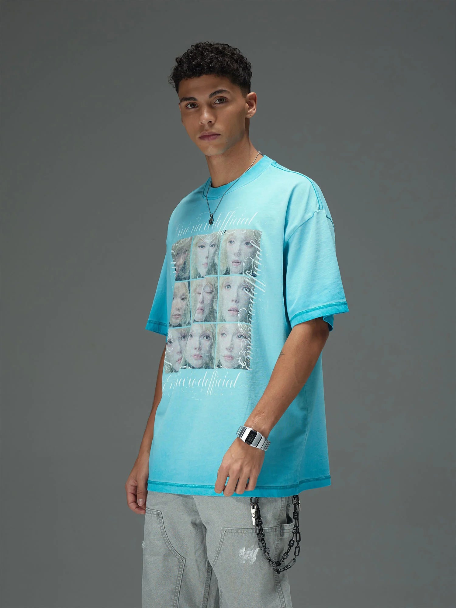 Multi-Face Expression Grid Tee