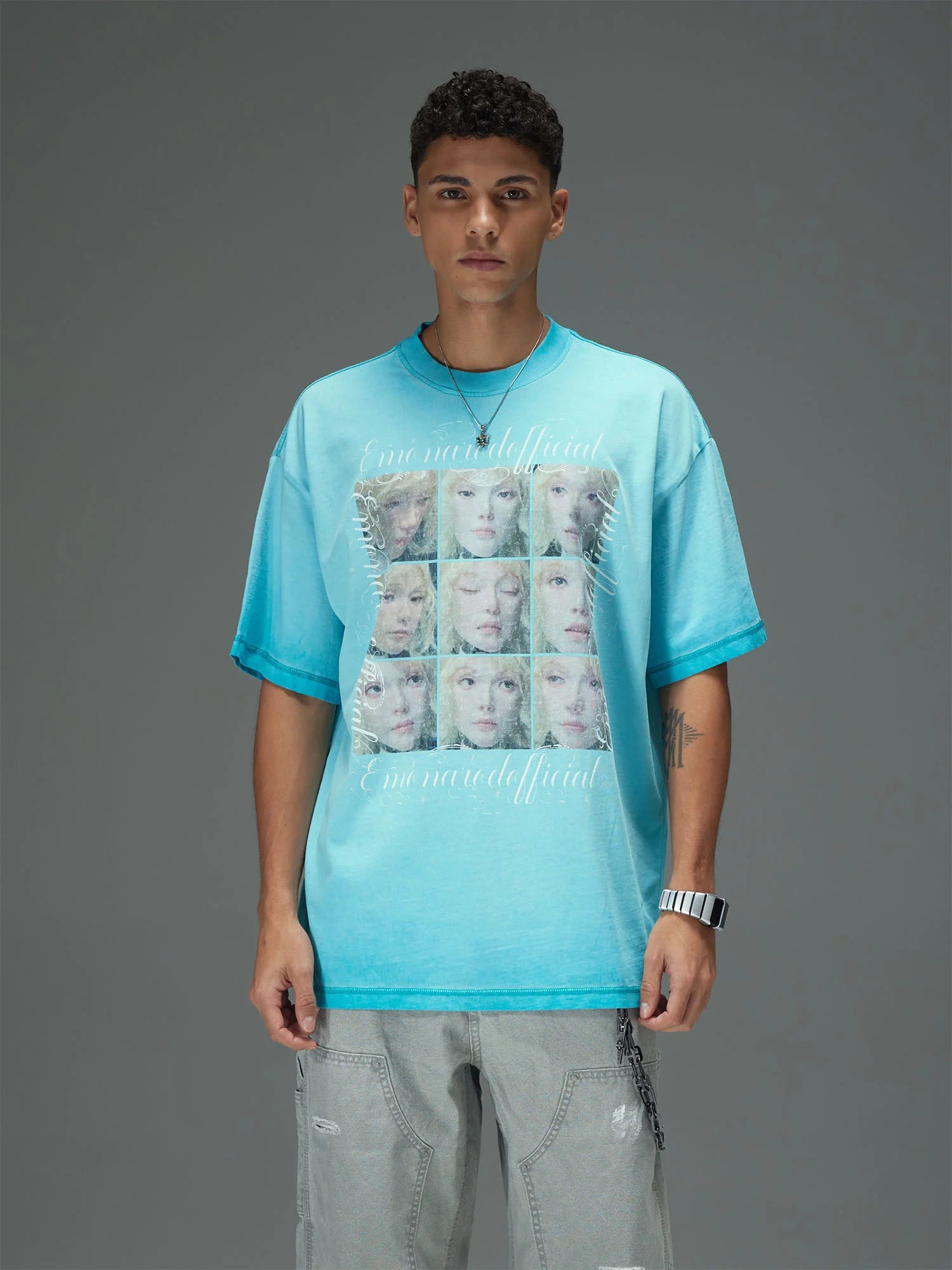 Multi-Face Expression Grid Tee
