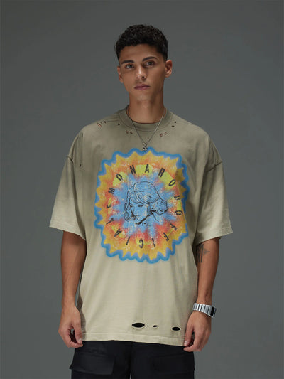 Vintage Halo Illustration Graphic Tee