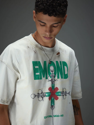 Syringe Cross Distressed Tee